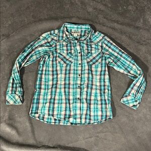 Ariat Plaid Western Button-Up Shirt Size Medium